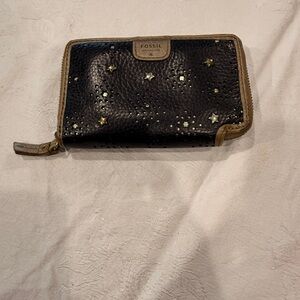Fossil Black and Tan Women's Wallet